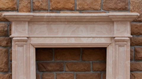 Декоративный портал коричневого цвета для облицовки камина Austin M2 из архитектурного бетона Concrete Honey 125348002_4