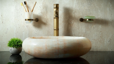 смеситель для раковины Bamboo из латуни сорта Brass ИНДИЯ 543400101_1