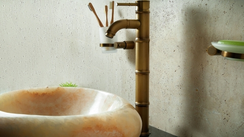 смеситель для раковины Bamboo из латуни сорта Brass ИНДИЯ 543400101_4