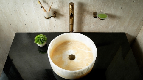 смеситель для раковины Bamboo с брашированной фактурой из латуни сорта Brass ИНДИЯ 543400101_6