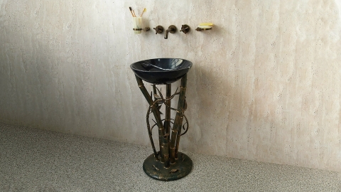 Кованая подставка для раковины Bambu из металла Gold 685402221_3