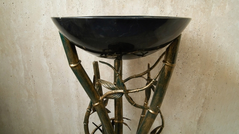 Кованая подставка для раковины Bambu из металла Gold 685402221_4
