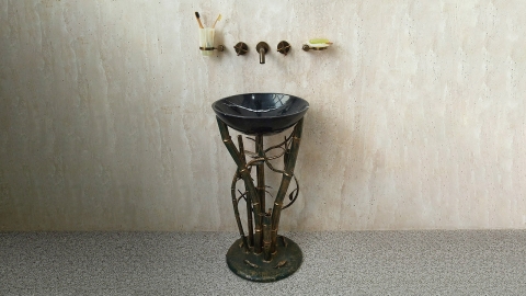 Кованая подставка под раковину Bambu из металла Gold 685402221_2