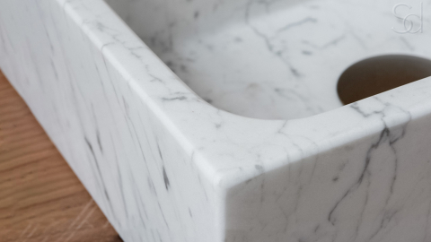Мраморная раковина Bano из белого камня Bianco Carrara ИТАЛИЯ 510005111 для ванной комнаты_6
