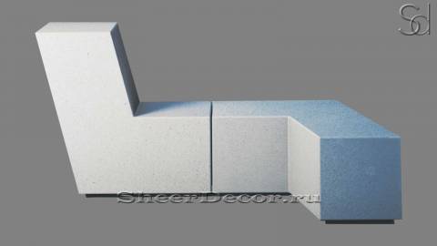 Скамейка Baudo Standard из архитектурного бетона White C1 белый 127761931_1