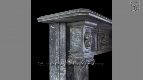 Каменный портал серого цвета для облицовки камина Bennu M2 из мрамора Bardiglio 255130402_2