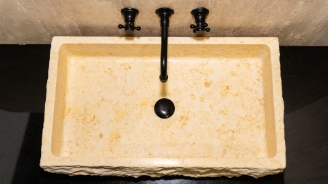 Мраморная раковина Biruta M2 из бежевого камня Galala Beige ИНДОНЕЗИЯ 045094312 для ванной комнаты_3
