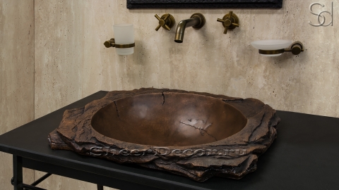 Бронзовая раковина Bora из сплава Bronze ИНДОНЕЗИЯ 263300311 для ванной комнаты_4