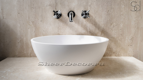 Раковина Bowl из искусственного кориана Bianco ИСПАНИЯ 637214011 для ванной комнаты_2
