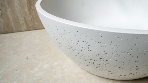 Накладная раковина чаша для ванной Bowl из кориана Bianco_2