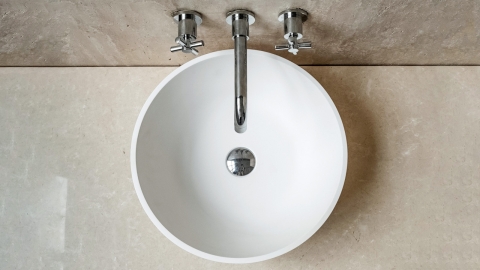 Накладная раковина чаша для ванной Bowl из кориана Bianco_3