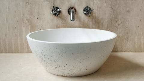 Накладная раковина чаша для ванной Bowl из кориана Bianco_4