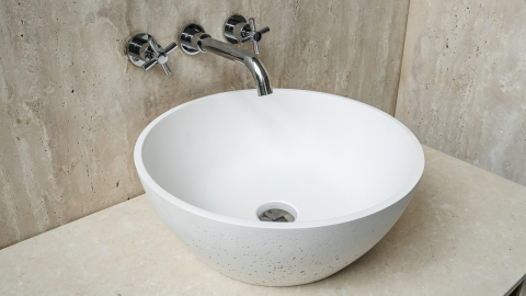Раковина Bowl M8 из искусственного кориана Bianco ИСПАНИЯ 637214018 для ванной комнаты_1