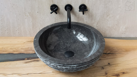 Мраморная раковина Bowl из черного камня Brownish Black ИНДОНЕЗИЯ 637373511 для ванной комнаты_5