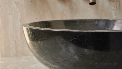 Мраморная раковина Bowl из черного камня Brownish Black ИНДОНЕЗИЯ 637373111 для ванной комнаты_8