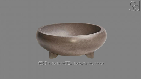 Коричневая раковина Bowl M5 из архитектурного бетона Carob РОССИЯ 637359915 для ванной комнаты_1
