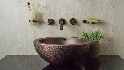 Раковина Bowl M21 из медного  Copper ИНДОНЕЗИЯ 6372008121 для ванной_1