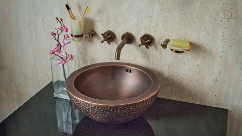 Раковина Bowl M21 из медного  Copper ИНДОНЕЗИЯ 6372008121 для ванной_4