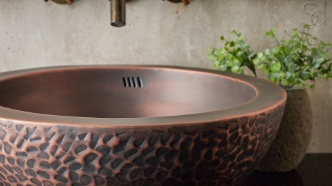 Раковина Bowl M21 из медного  Copper ИНДОНЕЗИЯ 6372008121 для ванной_5