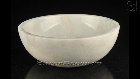 Мраморная курна круглой формы Bowl из белого мрамора Crystal White КИТАЙ 637072121_1