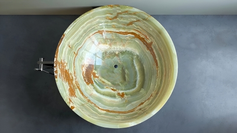 Элитная ванна Bowl зеленого цвета из оникса Green Onyx 637033151_1