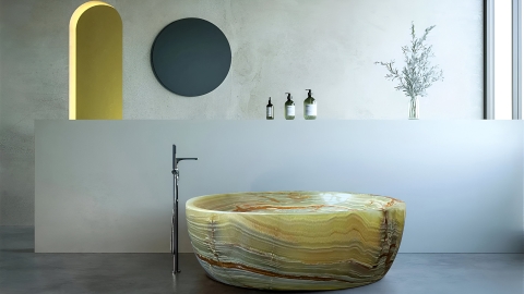 Элитная ванна Bowl M24 зеленого цвета из оникса Green Onyx 6370331524_2