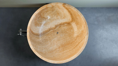 Элитная ванна Bowl желтого цвета из оникса Honey Onyx 637016151_2