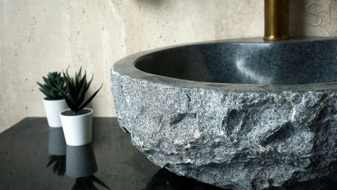Гранитная раковина Bowl M20 из серого камня Marengo ИСПАНИЯ 6370173120 для ванной комнаты_14