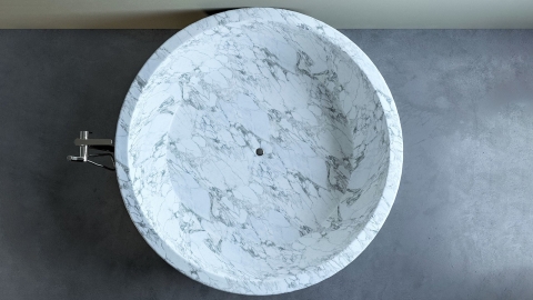 Мраморная ванна Bowl M24 из белого камня Statuario 6371450524_2