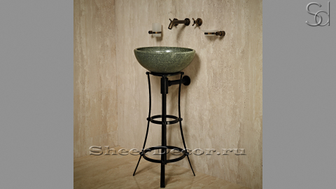 Зеленая раковина Bowl M2 из натурального гранита Taiga КИТАЙ 637070112 для ванной комнаты_3