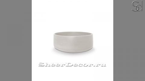 Белая раковина Bull из архитектурного бетона Concrete White РОССИЯ 039347011 для ванной комнаты_1