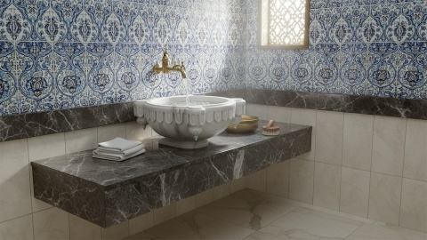 Каменная курна нестандартной формы Calla из белого мрамора Clouds ИСПАНИЯ 754010421_3