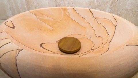 Крышка донного слива Cap PL бежевого цвета из песчаника Australian Sandstone 250025141_5