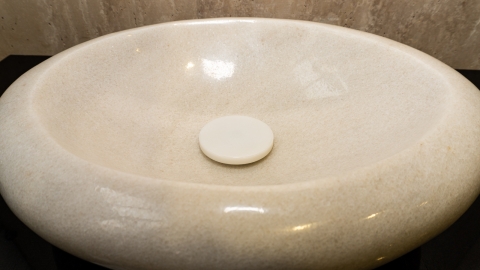 Крышка донного слива Cap PL белого цвета из мрамора Crystal White 250072141_5