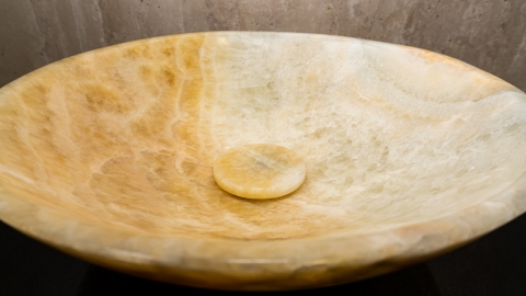 Крышка донного слива Cap PL желтого цвета из оникса Honey Onyx 250016141_5