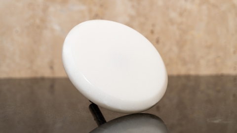 Крышка донного слива Cap KH белого цвета из мрамора Crystal White 251072141_5