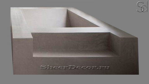 Ванна Cento M2 из декоративного бетона Grey C1 013340952 серого цвета_1