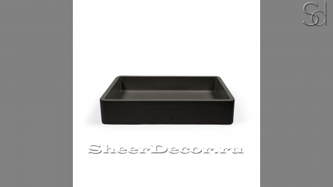 Черная раковина Cindy из архитектурного бетона Concrete Black РОССИЯ 344400111 для ванной комнаты_1