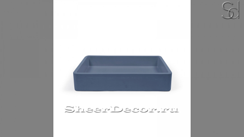 Синяя раковина Cindy из архитектурного бетона Concrete Blue РОССИЯ 344476111 для ванной комнаты_1