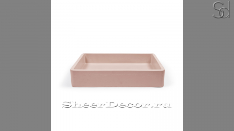 Розовая раковина Cindy из архитектурного бетона Concrete Coral РОССИЯ 344821111 для ванной комнаты_1