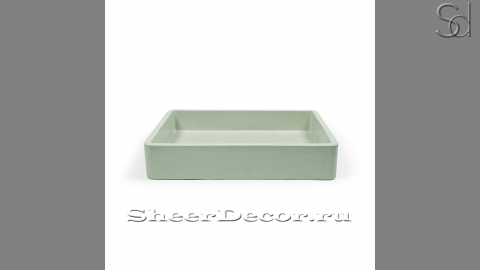 Накладная раковина Cindy из зеленого бетона Concrete Menthol РОССИЯ 344810111 для ванной комнаты_1