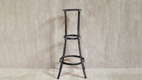 Кованая подставка под раковину Claire из кованой стали Black Silver patina 147502221_4