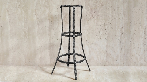 Кованая подставка под раковину Claire из кованой стали Black Silver patina 147502221_6