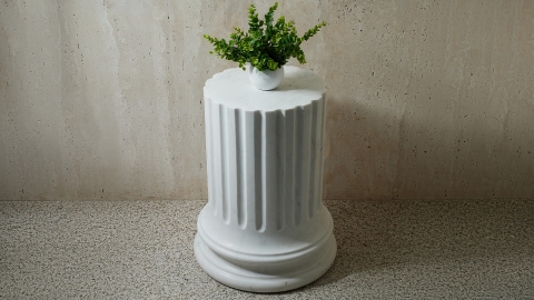 Каменный стол Columna M1 из белого мрамора Bianco Extra в сборе _2