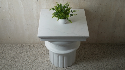 Мраморный стол Columna M2 из камня Bianco Extra_7