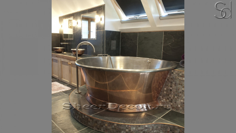 Дизайнерская ванна Cono из бронзы Chrome Bronze008303651 производство ИНДОНЕЗИЯ_3
