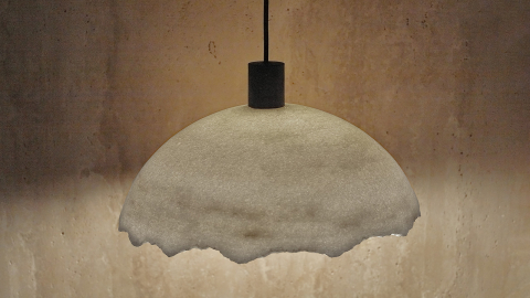 Мраморный подвесной светильник Crag 4015 Pendant из камня Snow Crystal в сборе _3