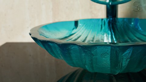 Раковина Cuoredelmare из закаленного стекла Glass Blue ПОЛЬША 000000111 для ванной комнаты_4