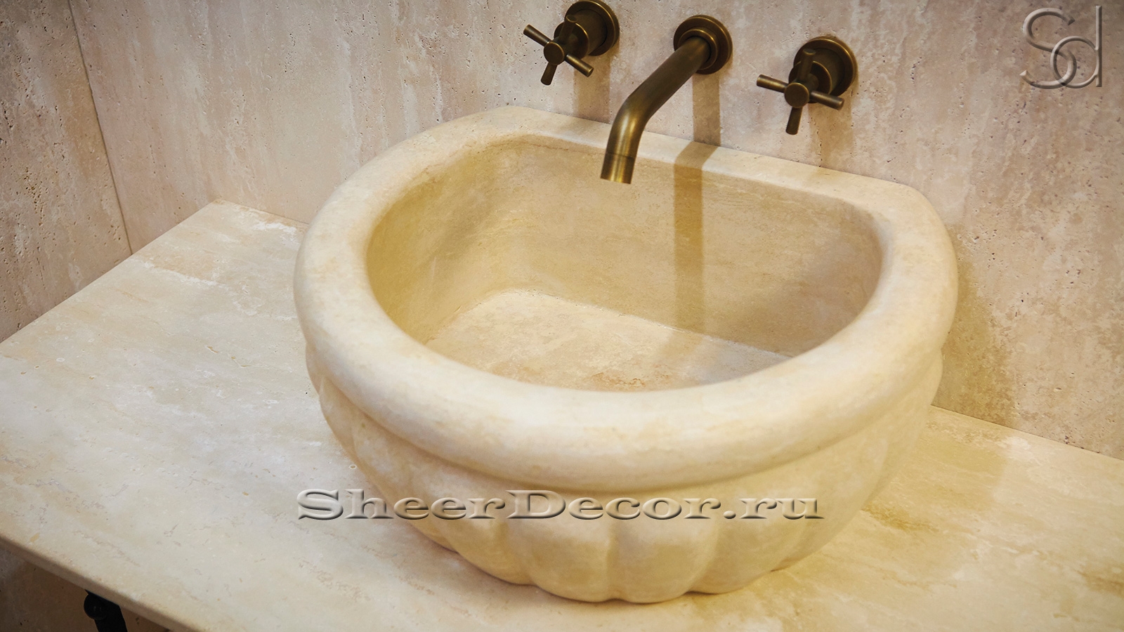 Курна Damla из травертина Classico Romano Matt_1600_pixels_1 Курна чаша для хамама Damla из травертина Classico Romano Matt_1600_pixels_1