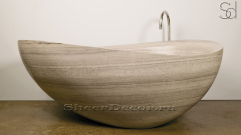 Мраморная ванна Debora из коричневого камня Striato Eleganto 062098151_2